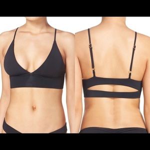 L Space Olivia Padded Bikini Top Size Small Black